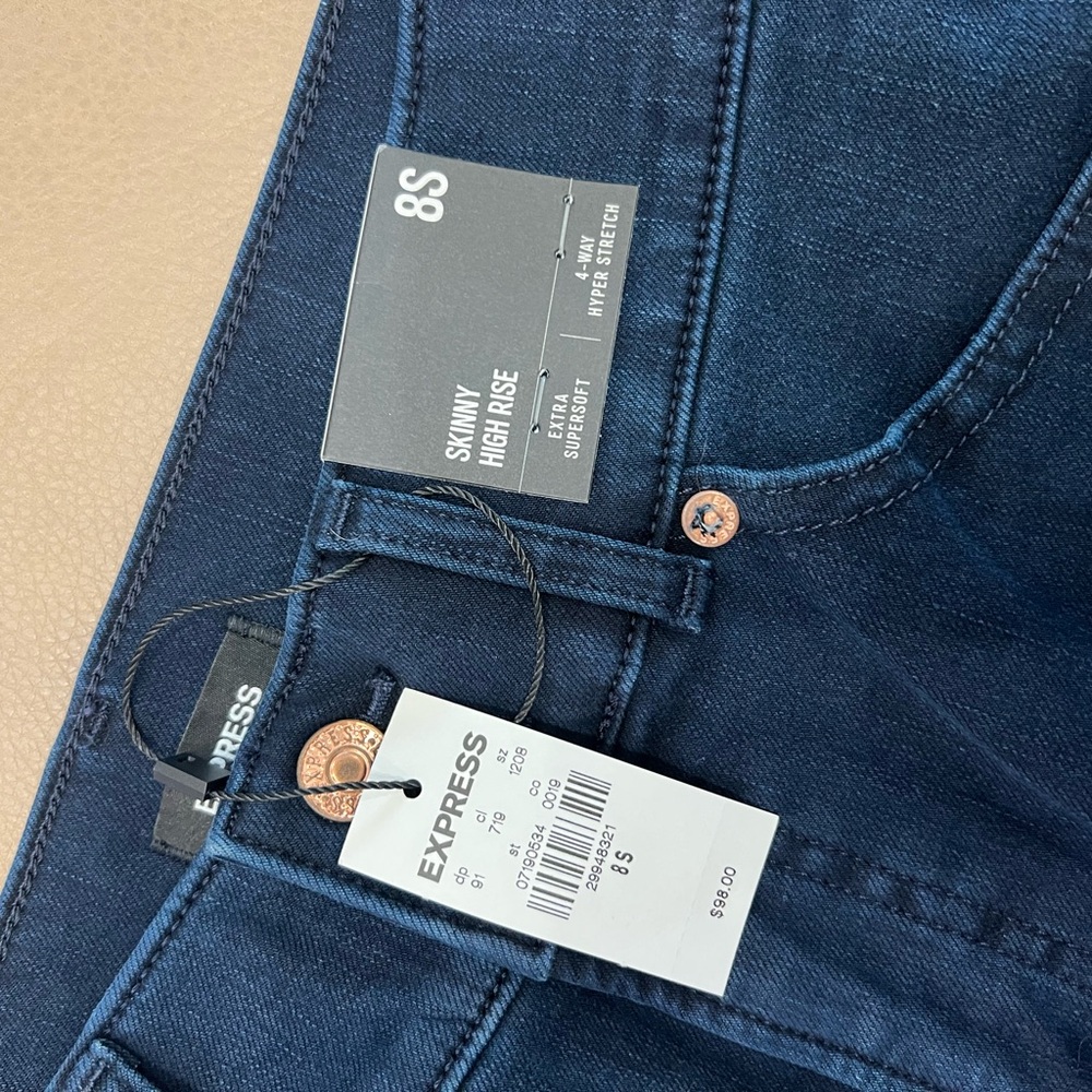 Express Blue Skinny High Rise - Picture 3 of 4
